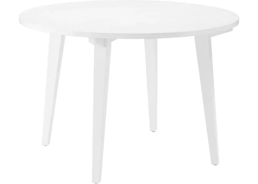 Kochi 45" White Round Japandi Dining Table