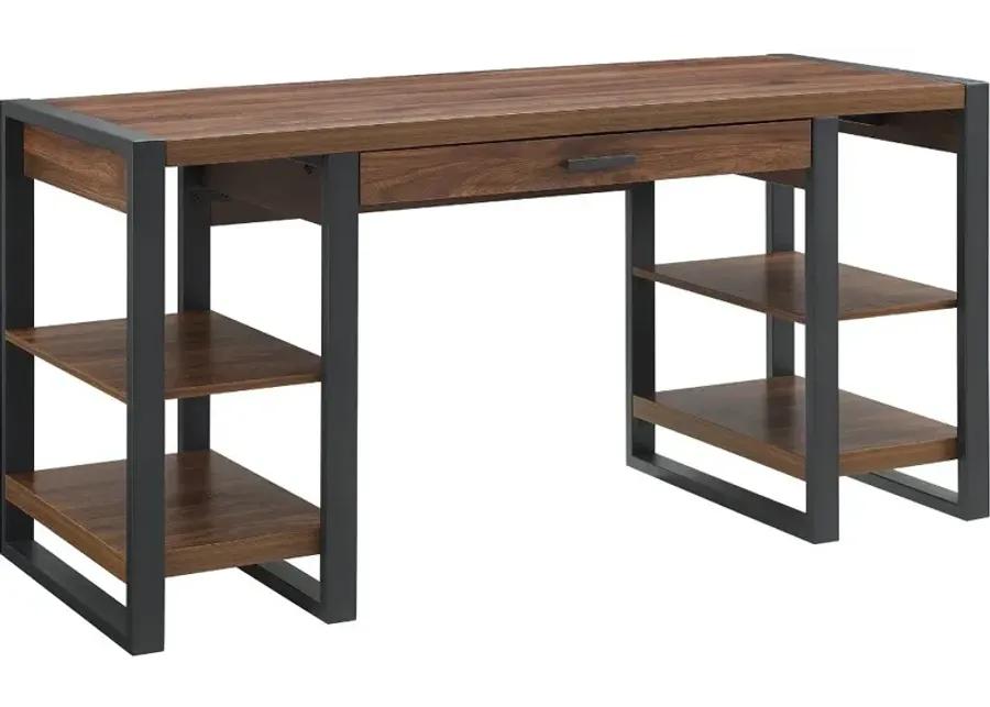 Urban Blend Dark Walnut Storage Desk