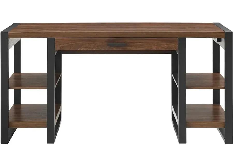 Urban Blend Dark Walnut Storage Desk