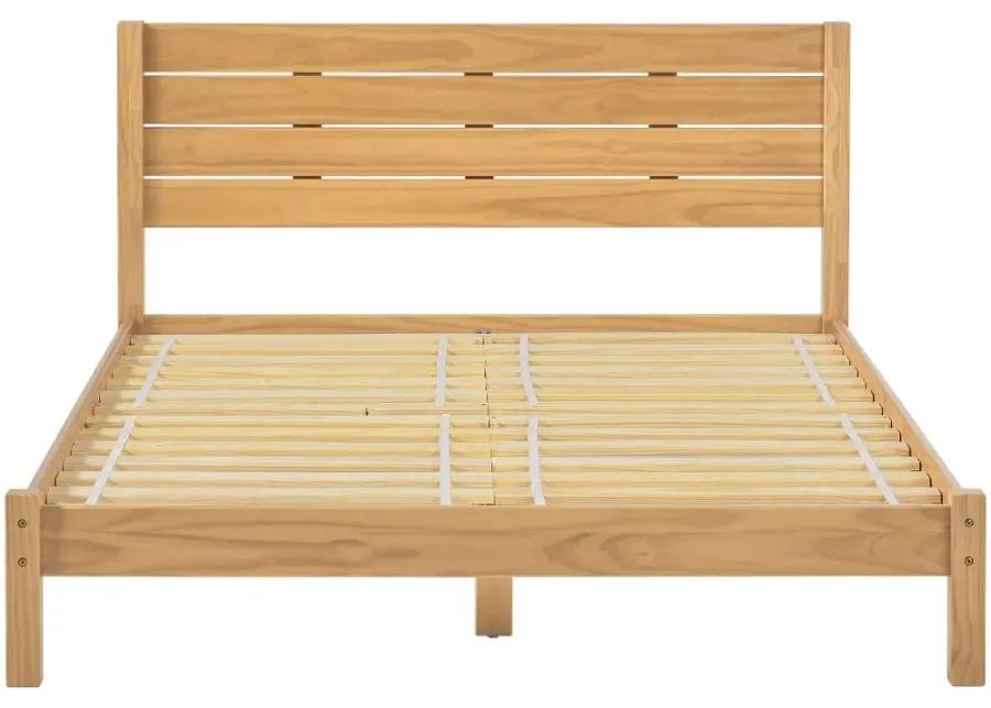 Isla Natural Pine Queen Platform Bed