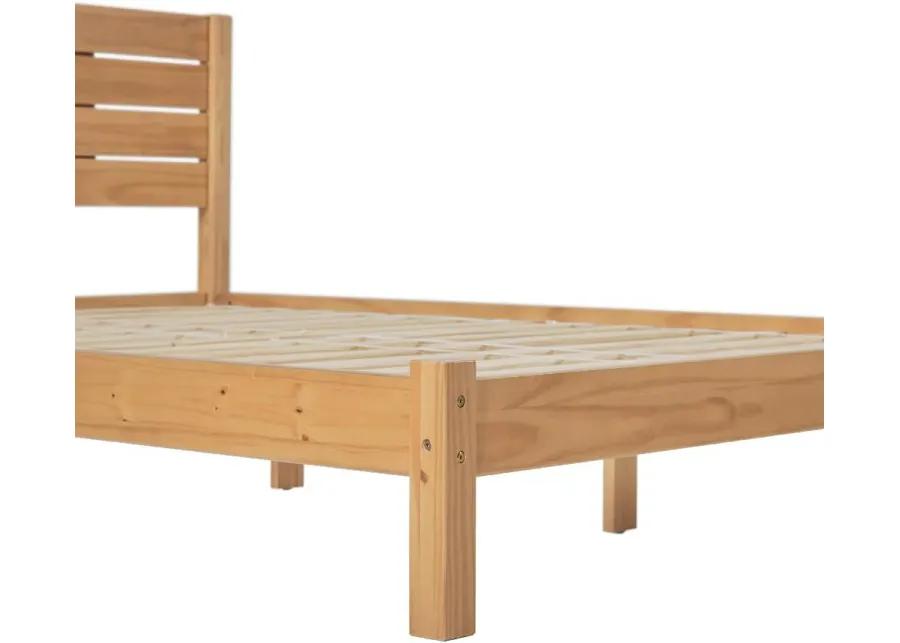 Isla Natural Pine Queen Platform Bed