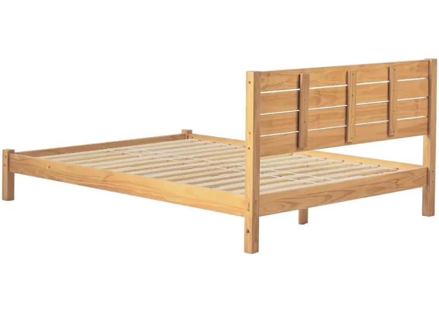 Isla Natural Pine Queen Platform Bed