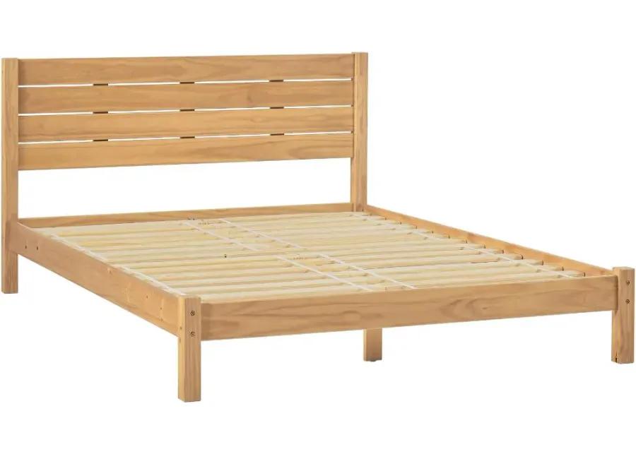 Isla Natural Pine Queen Platform Bed