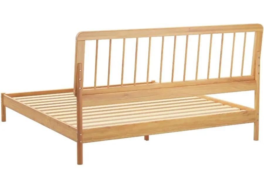 Cama Natural Wood King Spindle Bed