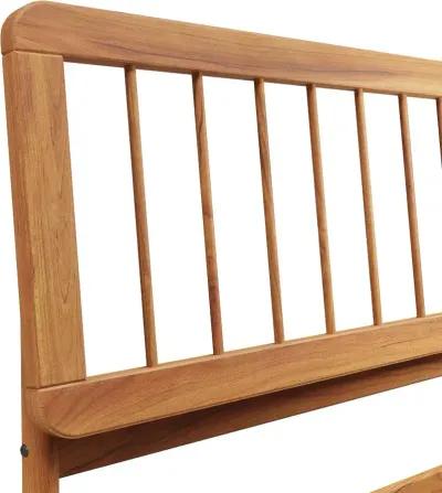 Cama Caramel Wood King Spindle Bed