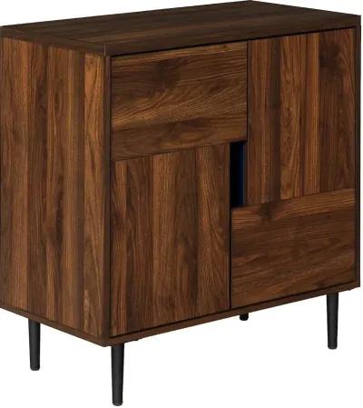 Addison 30" Walnut and Navy Accent Cabinet