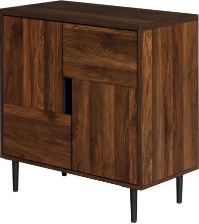 Addison 30" Walnut and Navy Accent Cabinet