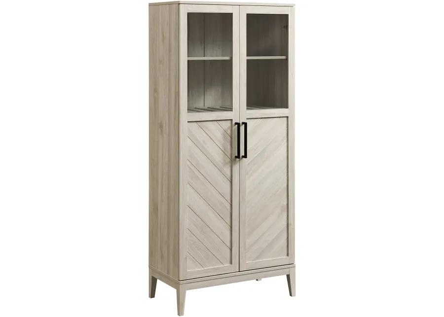 Logan 68" Birch Chevron Storage Cabinet