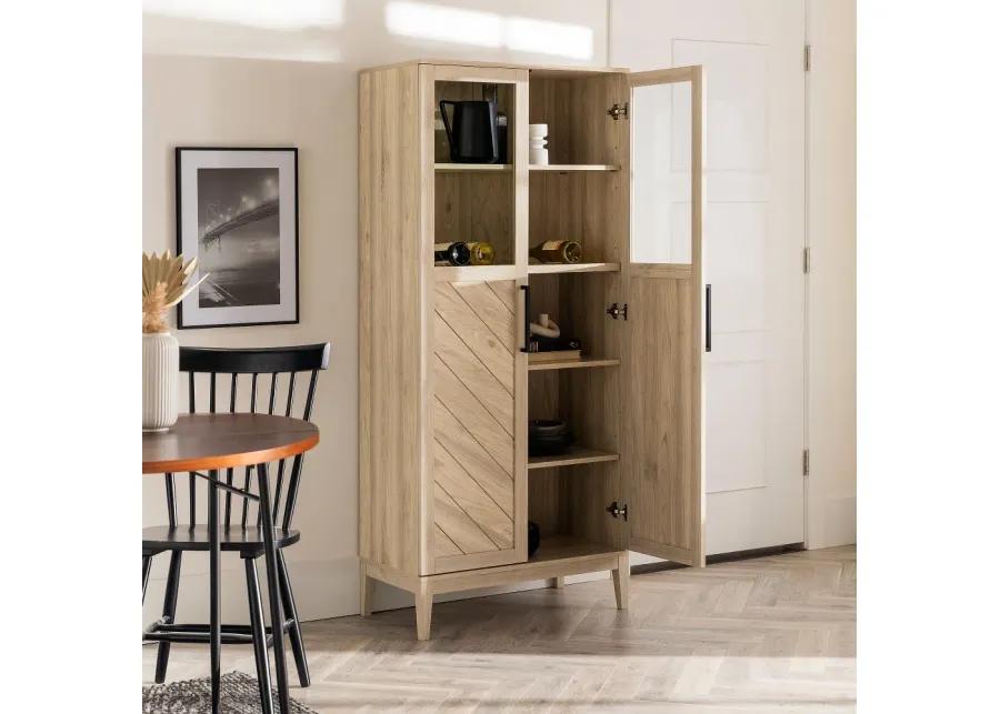 Logan 68" Birch Chevron Storage Cabinet