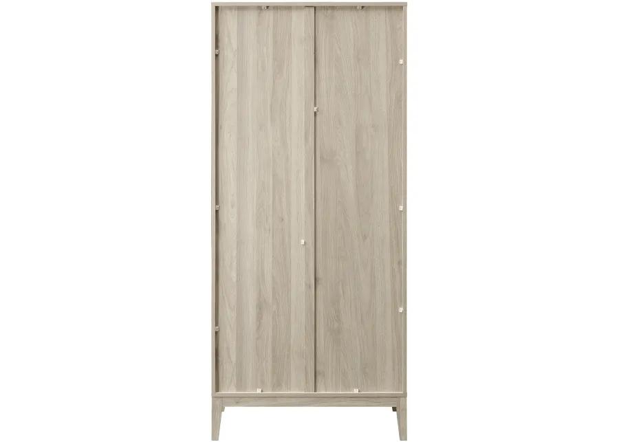 Logan 68" Birch Chevron Storage Cabinet