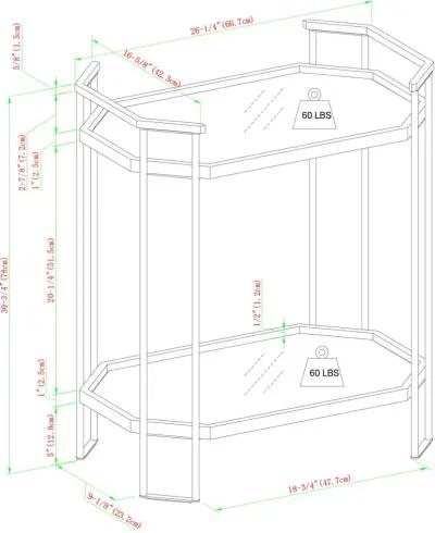 Camille 26" Gold Mirror Accent Table