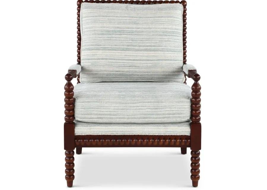 Newman Gray and Brown Spool-Style Accent Chair