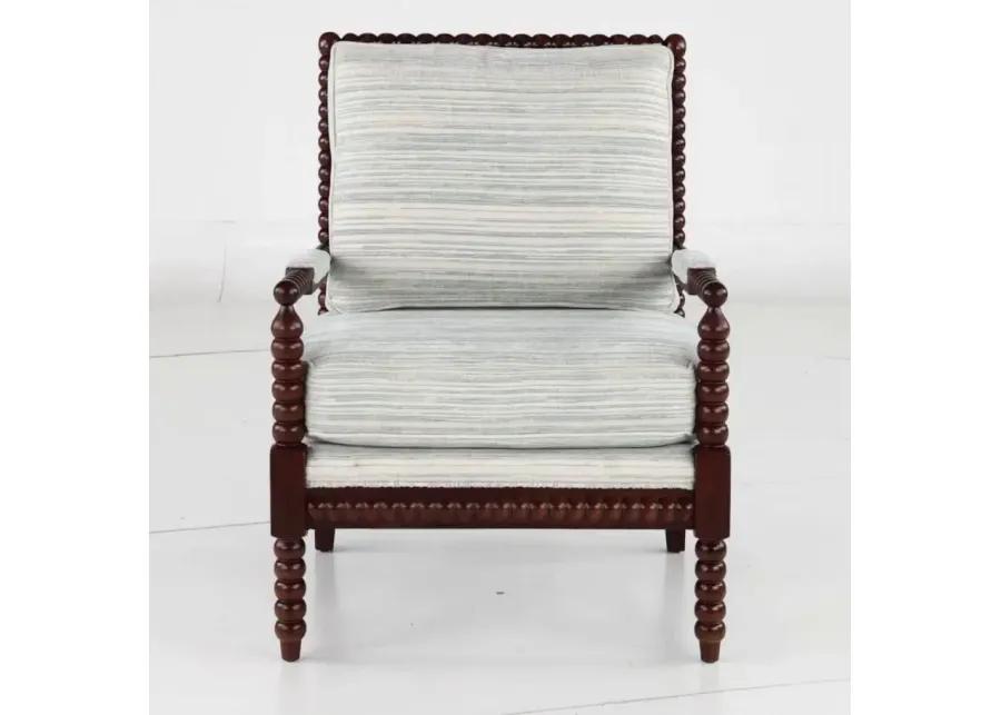 Newman Gray and Brown Spool-Style Accent Chair