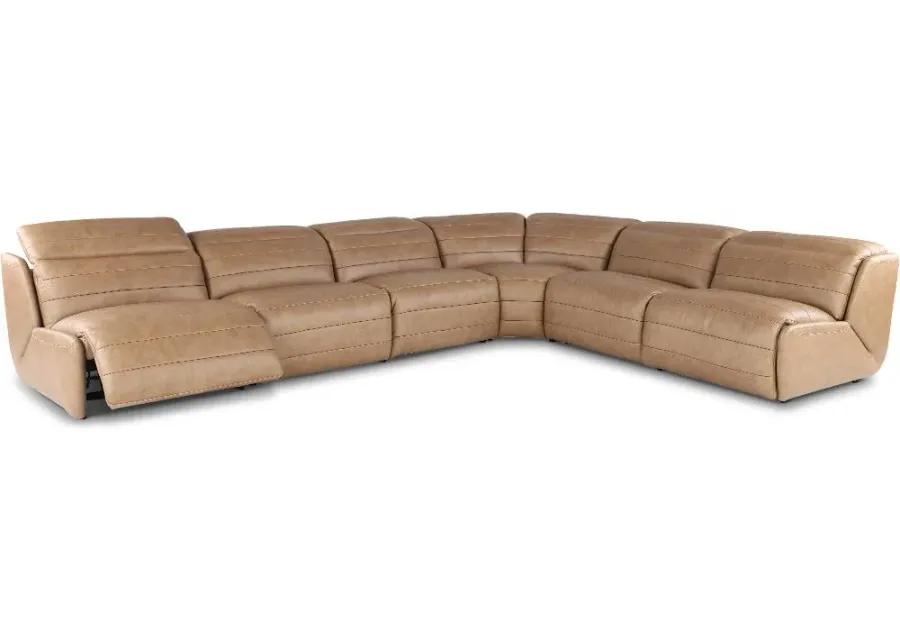 Jag Sand 6-Piece Power Reclining Sectional