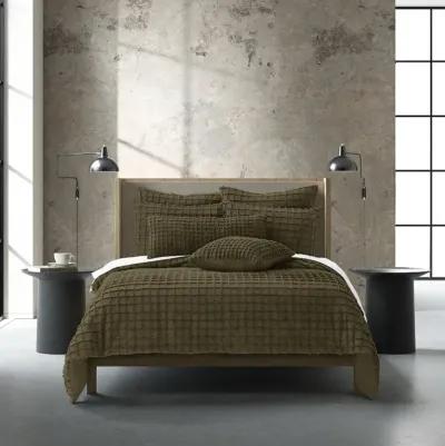 J. Queen Modern Cameron Olive King 3-Piece Duvet Set