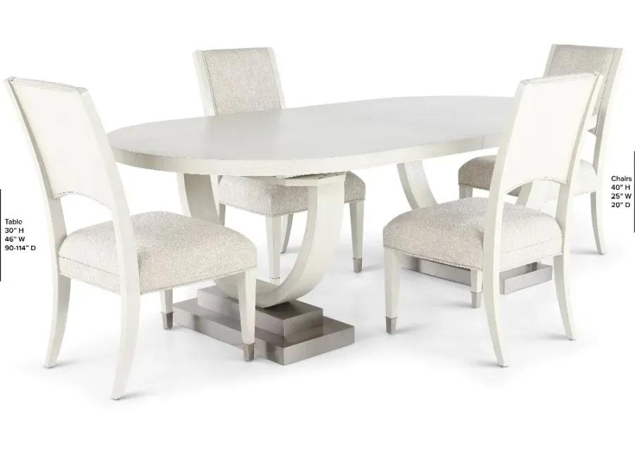 Brighton Gray 5 Piece Dining Set