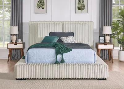 Lotus Queen Upholstered Platform Bed