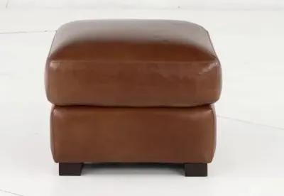 Splendor Brown Leather Ottoman