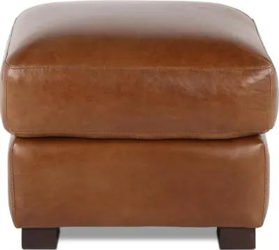 Splendor Brown Leather Ottoman