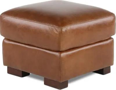 Splendor Brown Leather Ottoman