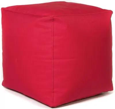 Gamma Red Cube Ottoman Pouf