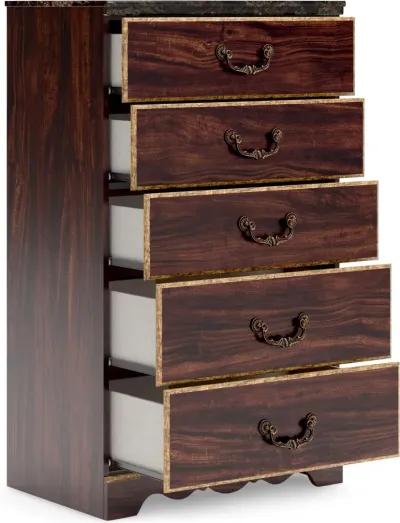 Glosser Cherry Brown Chest of Drawers