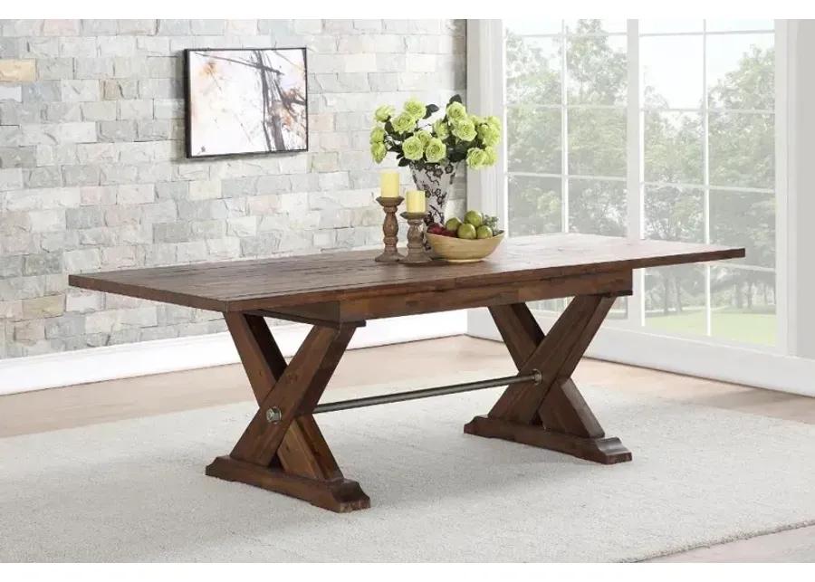 Vineyard Rustic Brown Dining Table