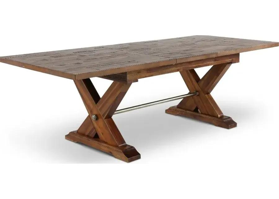 Vineyard Rustic Brown Dining Table