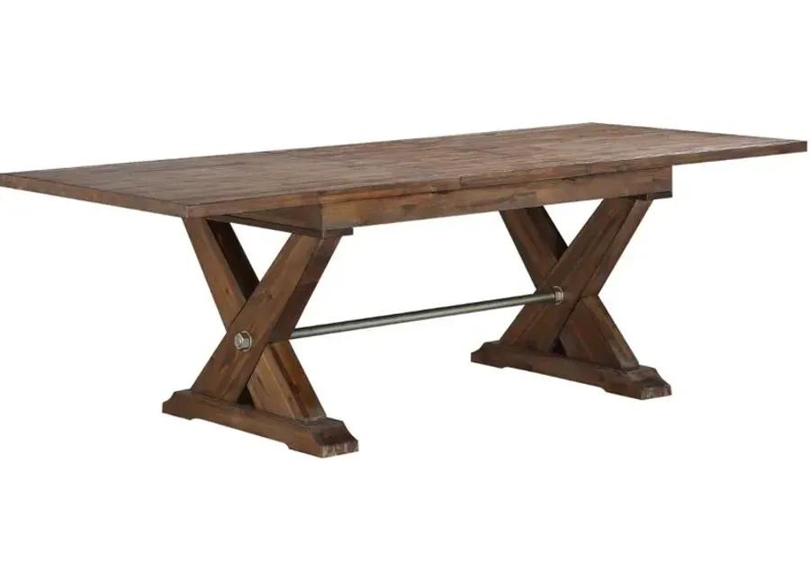 Vineyard Rustic Brown Dining Table