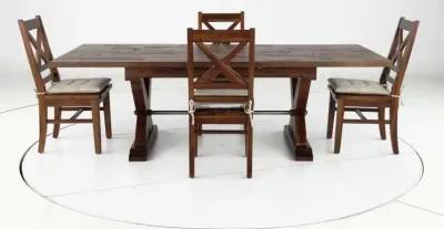 Vineyard Rustic Brown 5 Piece Dining Set