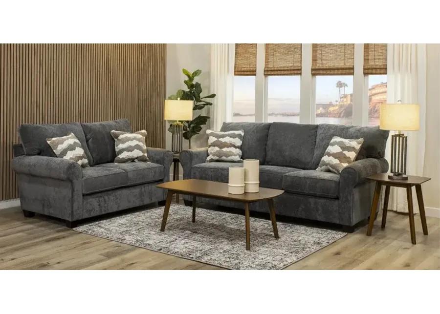 Seaside Gray 7 Piece Living Room Set with Sofa Bed