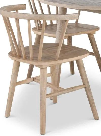 Willa Washed Tan 5 Piece Dining Set