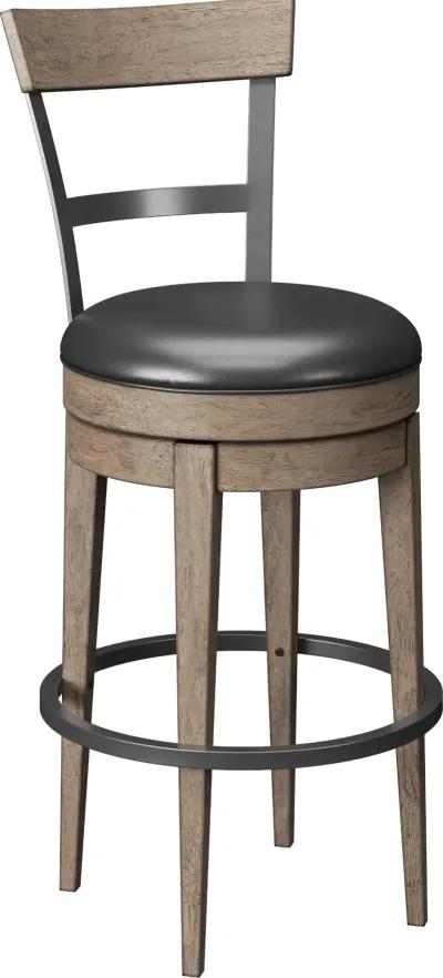 Benton Brown Bar Stool with Backrest