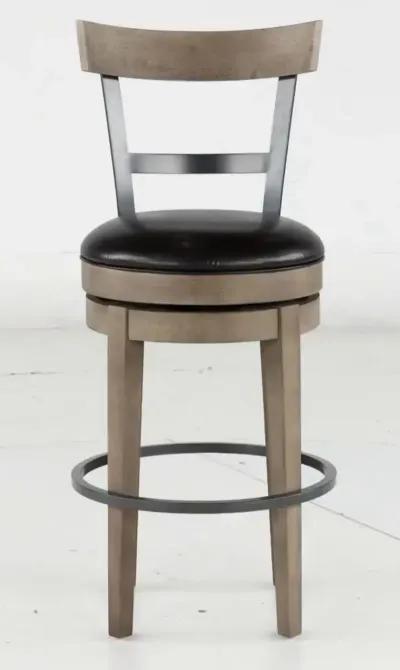 Benton Brown Bar Stool with Backrest