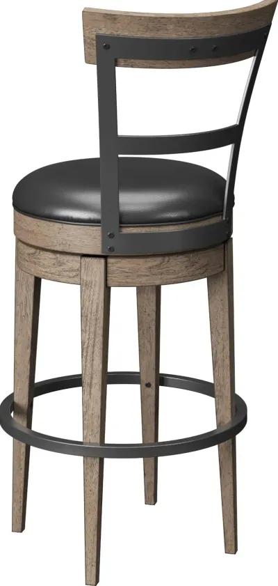 Benton Brown Bar Stool with Backrest