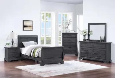 Everton Gray Twin Sleigh Bed