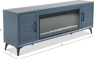 Malibu Blue 78" Fireplace TV Stand