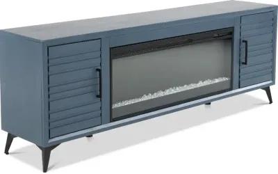 Malibu Blue 78" Fireplace TV Stand