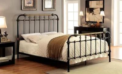 Riana Antique Black Full Metal Bed