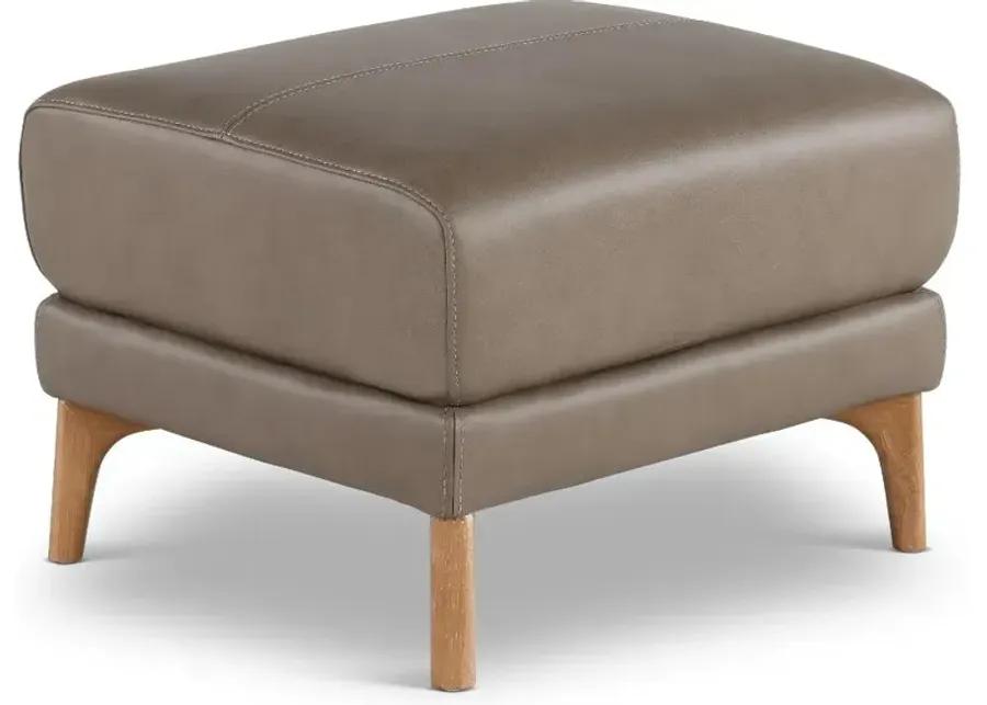 Yeti Mushroom Brown Leather Ottoman