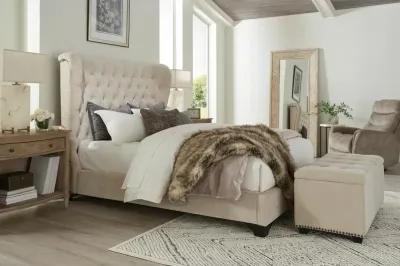 Chloe Natural Queen Upholstered Bed