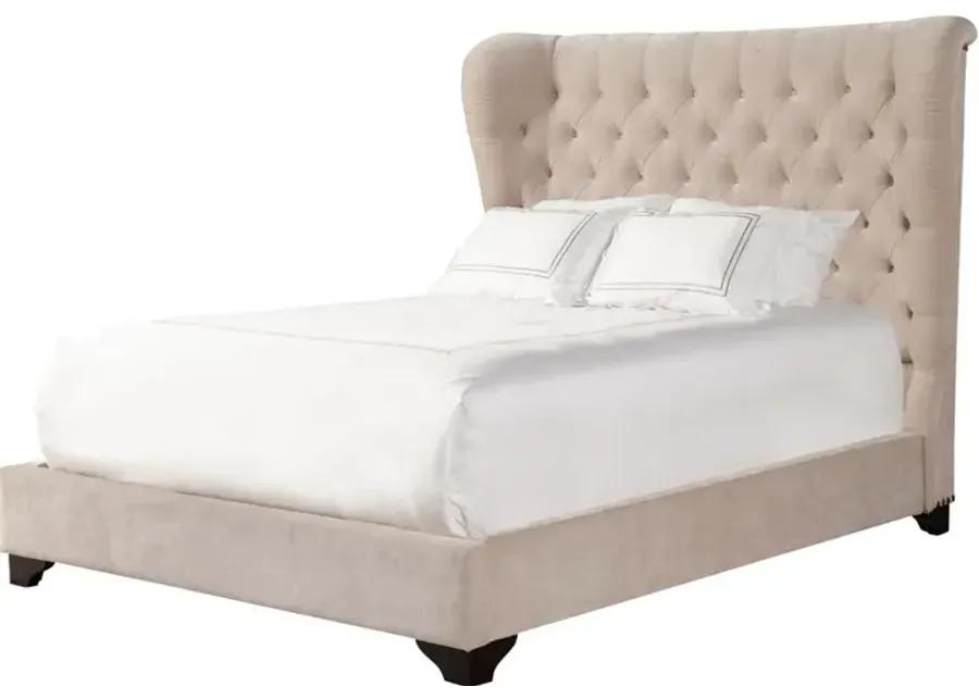 Chloe Natural Queen Upholstered Bed