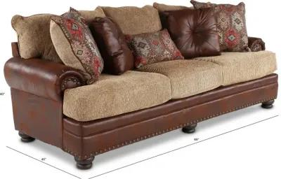 Laramie Two-Tone Brown Sofa