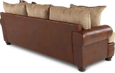 Laramie Two-Tone Brown Sofa