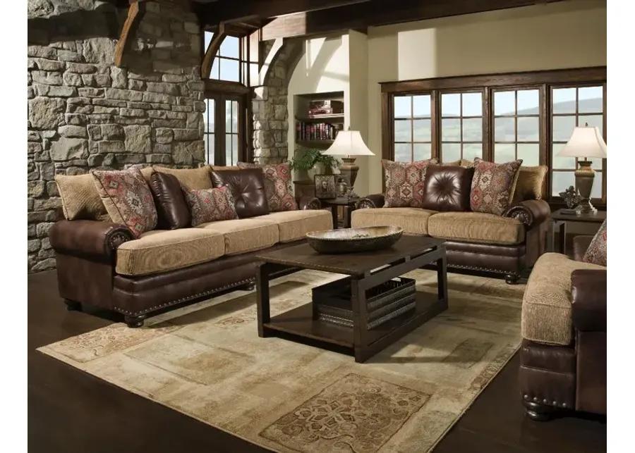 Laramie Two-Tone Brown Loveseat