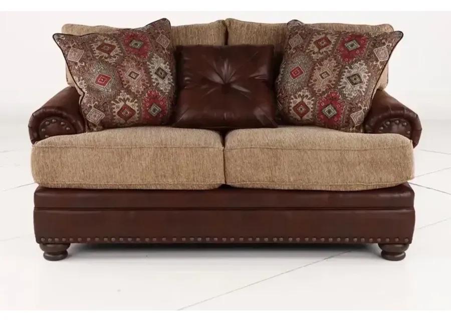 Laramie Two-Tone Brown Loveseat