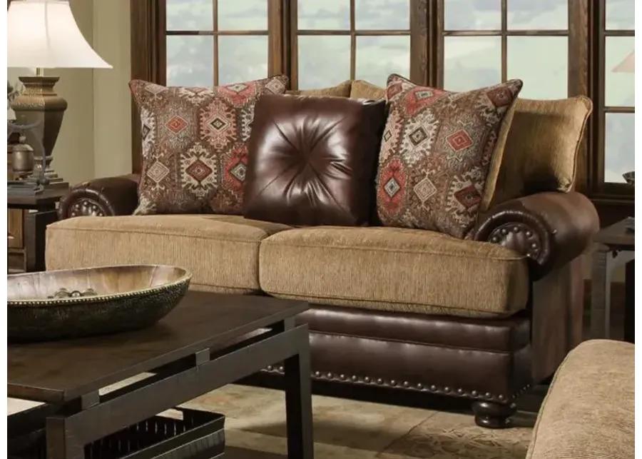 Laramie Two-Tone Brown Loveseat