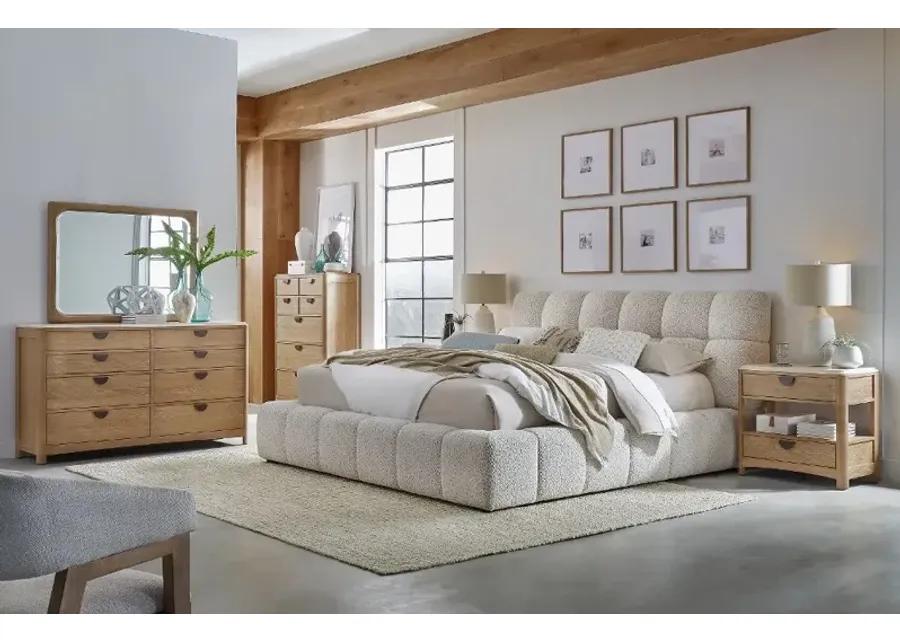 Escape Beige King Upholstered Bed