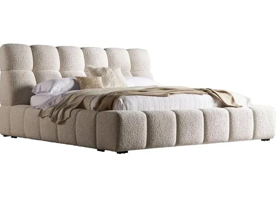 Escape Beige King Upholstered Bed