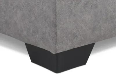 Clairette Gray Ottoman